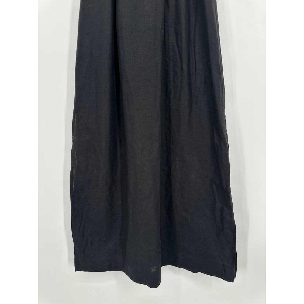 CHRISTY LYNN Venus Midi Dress Linen Blend Ruffle Smocked Sleeveless Slit Maxi - Picture 9 of 13